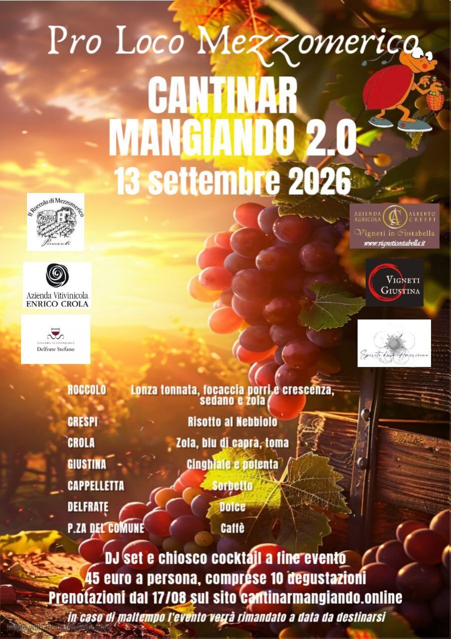 TICKET: Menù SENZA 6  Degustazioni Cantinar Mangiando 2026