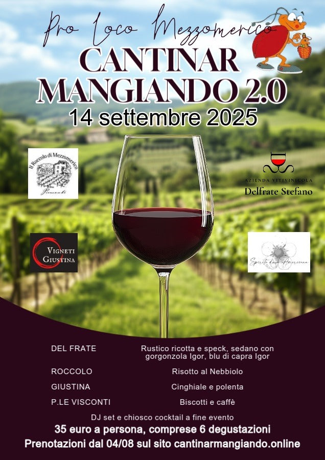 TICKET: Menù CON 6  Degustazioni Cantinar Mangiando 2025